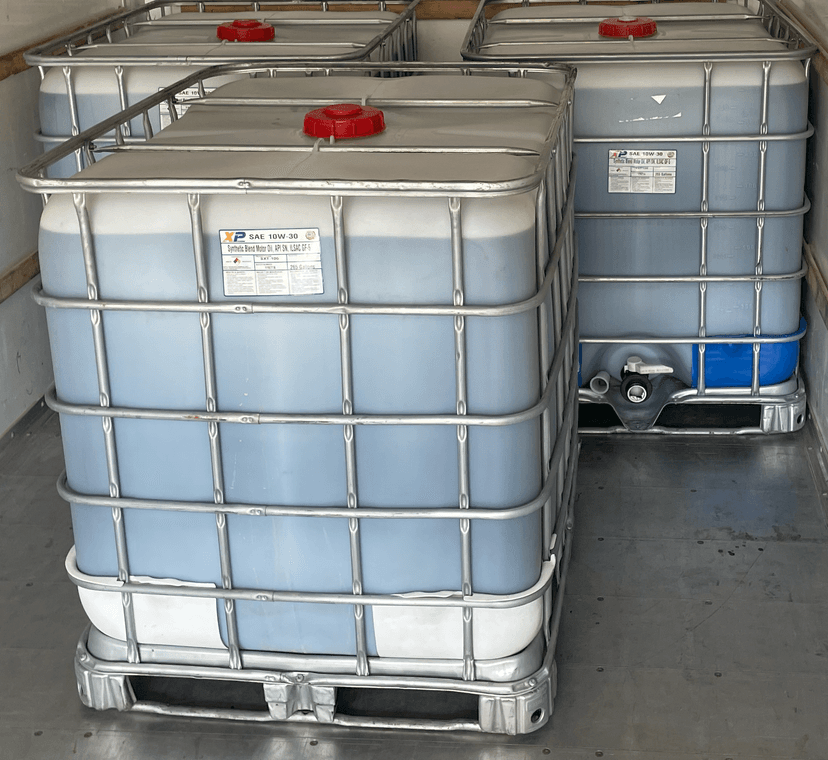 265-gallon IBC containers for bulk oil distribution